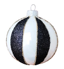 Bombki 100 dekorowane ornament op.4szt.: BLACK & WHITE
