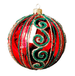 Bombki 100 dekorowane ornament op.4szt.: IDĄ ŚWIĘTA
