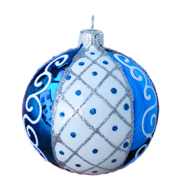 Bombki 100 dekorowane ornament op.4szt.: KRAINA LODU