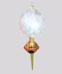Bombka szklana wisior z reflektorem i bączkiem (W2)
