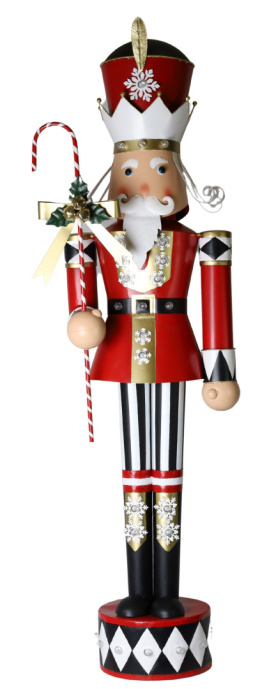 Nutcracker metalowy XXL 155cm na sprężynie świecący MAXI (4806) - NA ZAMÓWIENIE