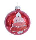 Bombki 80mm dekorowane ornament kpl.6szt: LUKROWANE CHOINKI