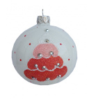 Bombki 80mm dekorowane ornament kpl.6szt: LUKROWANE CHOINKI