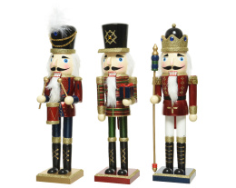 Nutcracker drewniany 38cm kolorowy z laską (550342)