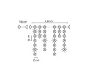 Kurtynka sople LED zewnętrzna gruby kabel 100L+ gniazdo białe zimne +flash biały zimny (25-332) 4,8m/6W