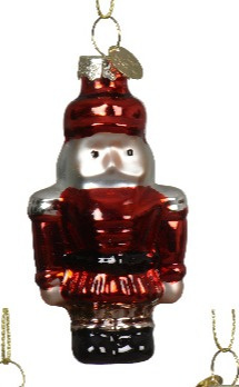 Bombka szklana display: Nutcracker czerwony (121768)