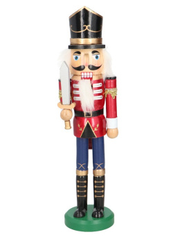 Dziadek do orzechów Nutcracker drewniany z mieczem 39cm (SC01M53-214)