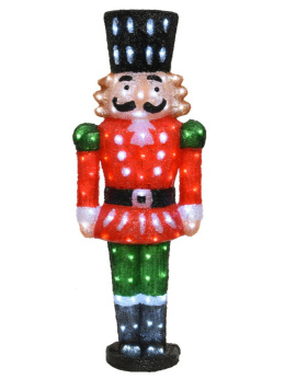 Nutcracker 118cm akryl 150LED b.zimne transformator (491237) wew/zew