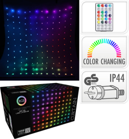 Kurtyna świetlna RGB 2x2m 400LED animowana (AGB000250)